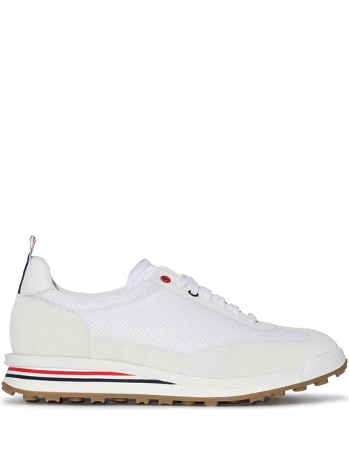 White leather signature sneaker THOM BROWNE | MFD180A03050100